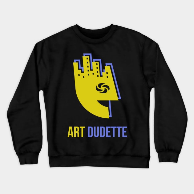 Art Dudette In Yellow And Blue Crewneck Sweatshirt by yourartdude
